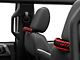 RedRock Paracord Headrest Handles; Black and Red (21-24 Bronco)