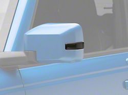 RedRock Side Mirror Turn Signal Covers; Smoked (21-25 Bronco)