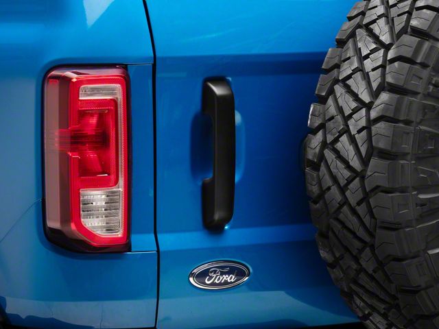 RedRock Tailgate Handle Cover without Keyhole; Matte Black (21-24 Bronco)