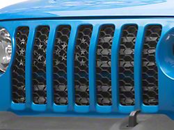 RedRock American Flag V2 Grille Insert; Blue and White (20-25 Jeep Gladiator JT, Excluding Mojave)