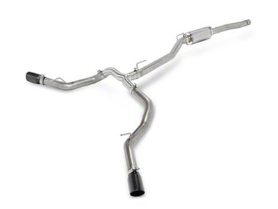 RedRock Dual Exhaust System with Black Tips; Side Exit (20-25 3.6L Jeep Gladiator JT)