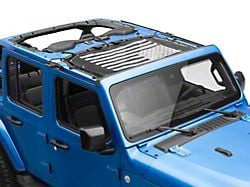 RedRock Mesh Sun Shade; Front; American Flag (24-25 Jeep Gladiator JT)