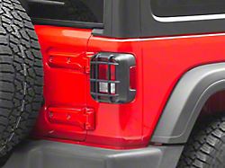 RedRock ABS Tail Light Guard; Textured Black (18-25 Jeep Wrangler JL w/ Factory Halogen Tail Lights)