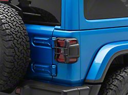 RedRock ABS Tail Light Guard; Textured Black (18-25 Jeep Wrangler JL w/ Factory LED Tail Lights)