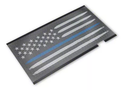 RedRock American Flag V2 Grille Insert; Blue and White (07-18 Jeep Wrangler JK)