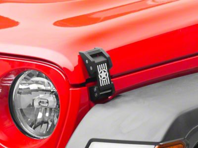 RedRock Billet Hood Catch Kit; Star (07-25 Jeep Wrangler JK & JL)