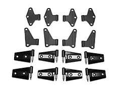 RedRock Door Hinge Set; Textured Black (07-18 Jeep Wrangler JK 4-Door)