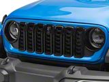 RedRock Grille Inserts; Black (24-25 Jeep Wrangler JL Rubicon, Sahara)