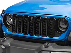 RedRock Grille Inserts; Black (2024 Jeep Wrangler JL Rubicon, Sahara)