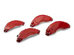 RedRock Brake Caliper Covers; Red; Front and Rear (18-25 Jeep Wrangler JL, Excluding 4xe & Sport)