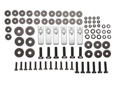 RedRock Replacement Side Armor Hardware Kit for J100185 Only (07-18 Jeep Wrangler JK 4-Door)