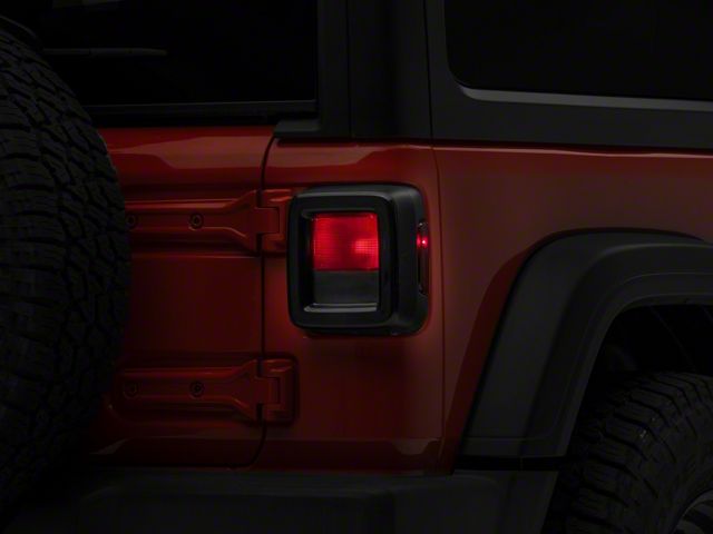 RedRock Tail Light Covers; Smoked (18-24 Jeep Wrangler JL w/ Factory Halogen Tail Lights)