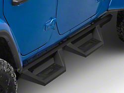 RedRock TC2 Drop Step Running Boards; Textured Black (18-25 Jeep Wrangler JL 4-Door)