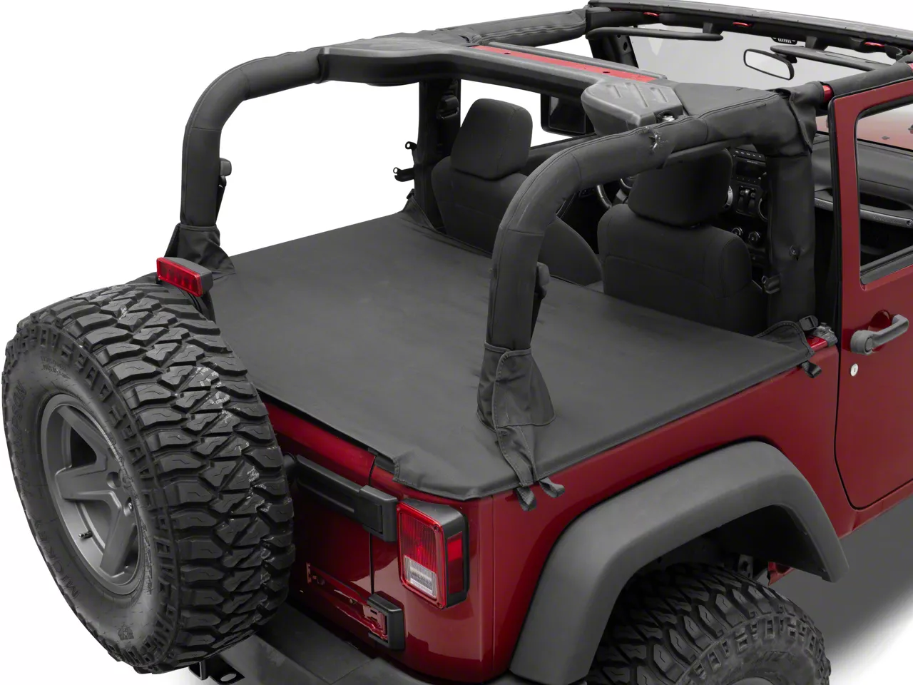 RedRock Jeep Wrangler Tonneau Cover; Black Diamond J179606 (07-18 Jeep ...