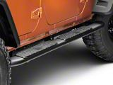 RedRock Pinnacle Oval Bent End Side Step Bars; Textured Black (07-18 Jeep Wrangler JK 4-Door)