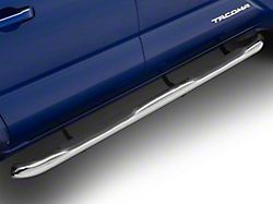 RedRock 3-Inch Side Step Bars; Stainless Steel (2024 Tacoma Double Cab)