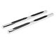 RedRock 4-Inch Oval Straight End Side Step Bars; Stainless Steel (05-23 Tacoma Access Cab)