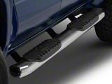 RedRock 5-Inch Oval Bent End Side Step Bars; 304 Stainless Steel (2024 Tacoma Double Cab)