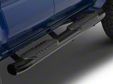 RedRock 5-Inch Oval Bent End Side Step Bars; Black (2024 Tacoma Double Cab)