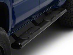 RedRock 5-Inch Oval Straight End Side Step Bars; Black (2024 Tacoma Double Cab)