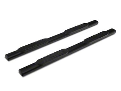 RedRock 5-Inch Oval Straight End Side Step Bars; Fine Textured Black (24-25 Tacoma Double Cab)