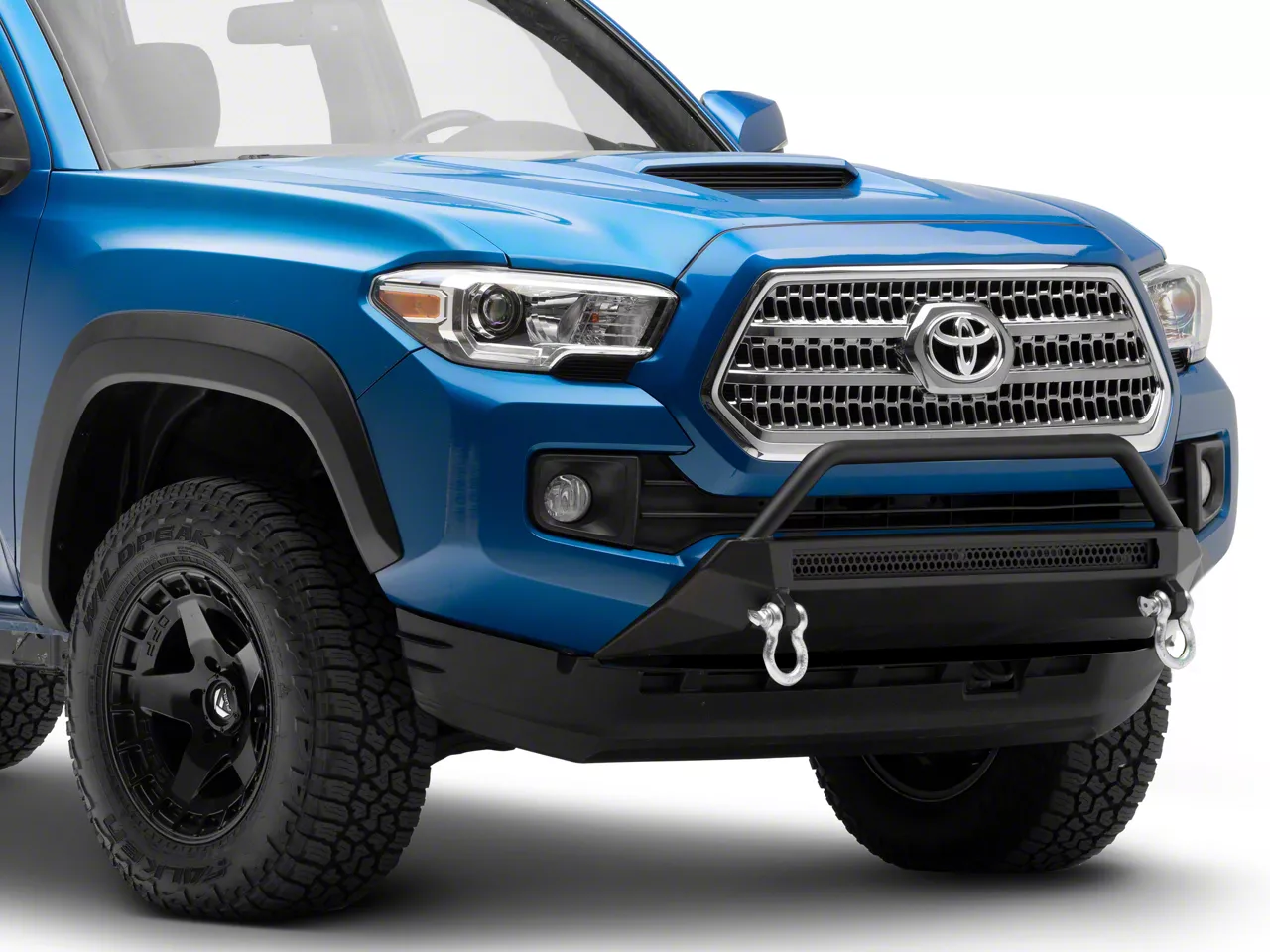 RedRock Tacoma Stubby Front Bumper with Over-Rider Hoop TT34718 (16-23 ...