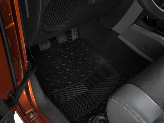 RedRock All-Weather Floor Mat Set with One-Piece Rear Mat; Black (20-24 Jeep Gladiator JT)