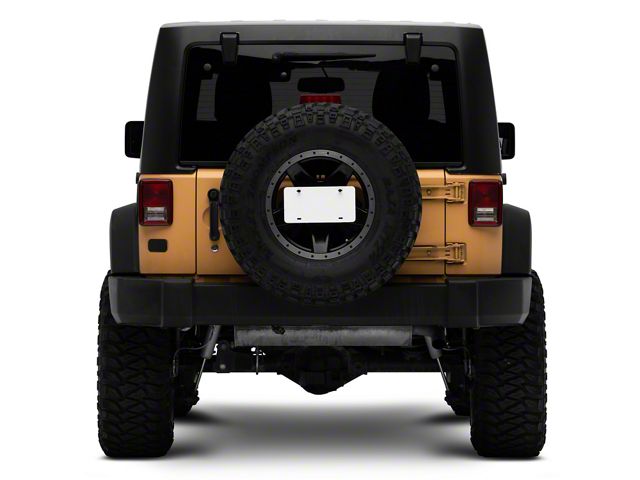 RedRock Spare Tire License Plate Mount Kit with Light (87-24 Wrangler TJ, TJ, JK & JL)