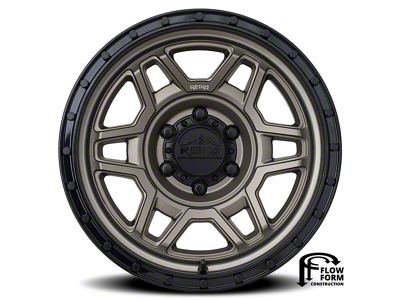 Reika R40 Trooper Satin Bronze with Satin Black Ring 6-Lug Wheel; 17x9; -12mm Offset (05-15 Tacoma)