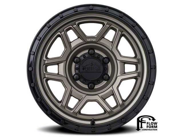 Reika R40 Trooper Satin Bronze with Satin Black Ring 6-Lug Wheel; 17x8.5; 0mm Offset (10-24 4Runner)