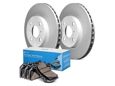 Bathurst Series Plain 5-Lug Brake Rotor and Ceramic Pad Kit; Front (07-21 Tundra)