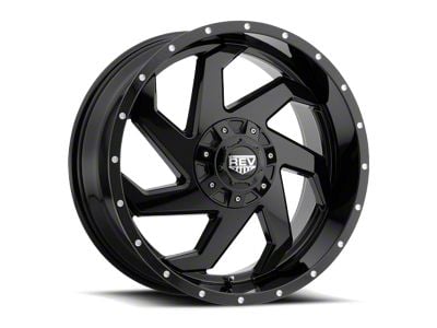 REV Wheels Off Road 895 Series Gloss Black 6-Lug Wheel; 20x9; -12mm Offset (03-09 4Runner)