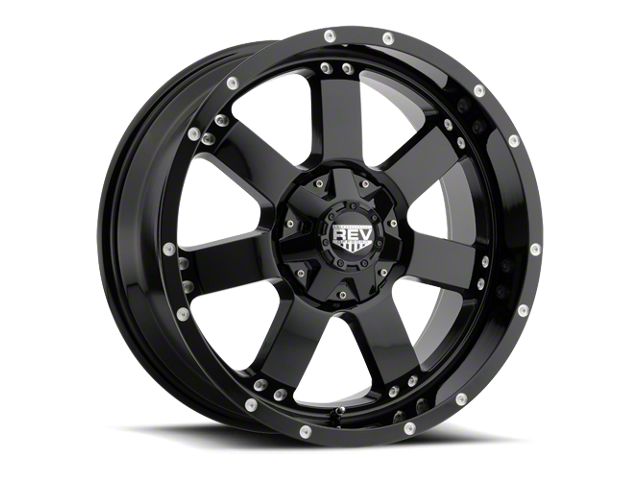 REV Wheels Off Road 885 Series Gloss Black 6-Lug Wheel; 17x9; -12mm Offset (2024 Tacoma)