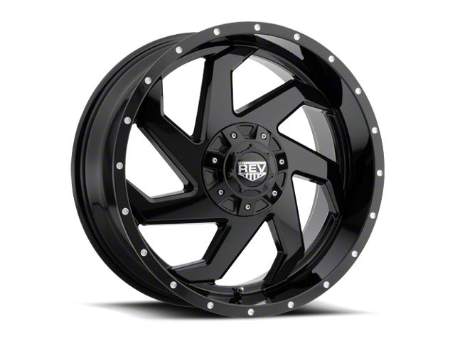 REV Wheels Off Road 895 Series Gloss Black 6-Lug Wheel; 20x9; -12mm Offset (2024 Tacoma)