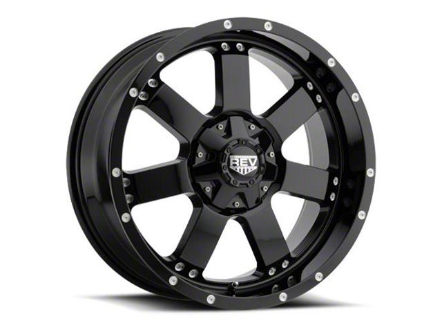 REV Wheels Off Road 885 Series Gloss Black 6-Lug Wheel; 17x9; -12mm Offset (22-24 Tundra)