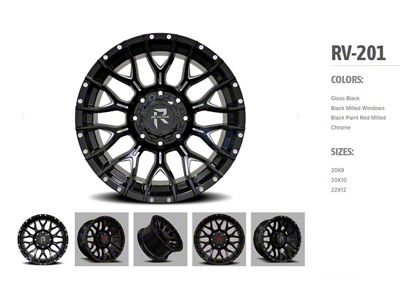 Revenge Off-Road Wheels RV-201 Satin Black with Dots 6-Lug Wheel; 22x12; -44mm Offset (2024 Tacoma)