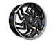 Revenge Luxury Wheels RL-107 Big Floater Black Machined Chrome SSL 6-Lug Wheel; 24x9; 25mm Offset (10-24 4Runner)