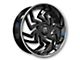 Revenge Luxury Wheels RL-107 Big Floater Black Machined Chrome SSL 6-Lug Wheel; 24x9; 25mm Offset (03-09 4Runner)