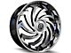 Revenge Luxury Wheels RL-108 Big Floater Black Machined Chrome SSL 6-Lug Wheel; 26x9.5; 25mm Offset (16-24 Titan XD)