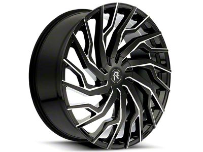 Revenge Luxury Wheels RL-101 Black Milled Windows 6-Lug Wheel; 24x9; 25mm Offset (04-15 Titan)