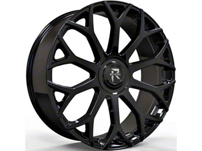 Revenge Luxury Wheels RL-105 Big Floater Gloss Black 6-Lug Wheel; 26x9.5; 25mm Offset (04-15 Titan)