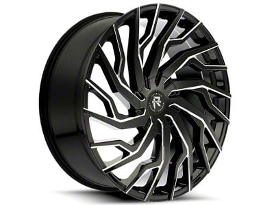 Revenge Luxury Wheels RL-101 Black Milled Windows 6-Lug Wheel; 24x9; 25mm Offset (03-09 4Runner)