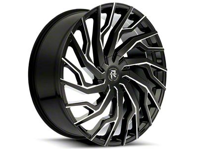 Revenge Luxury Wheels RL-101 Black Milled Windows 6-Lug Wheel; 24x9; 25mm Offset (21-24 Bronco, Excluding Raptor)
