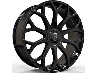 Revenge Luxury Wheels RL-105 Big Floater Gloss Black 6-Lug Wheel; 26x9.5; 25mm Offset (16-24 Titan XD)
