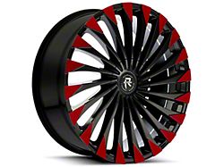 Revenge Luxury Wheels RL-106 Black Red Face 6-Lug Wheel; 24x9; 25mm Offset (16-24 Titan XD)