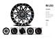 Revenge Off-Road Wheels RV-203 Black and Milled 6-Lug Wheel; 20x10; -19mm Offset (03-09 4Runner)