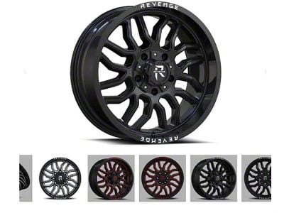 Revenge Off-Road Wheels RV-204 Gloss Black 6-Lug Wheel; 20x10; -19mm Offset (03-09 4Runner)