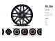 Revenge Off-Road Wheels RV-206 Black and Milled 6-Lug Wheel; 20x12; -44mm Offset (03-09 4Runner)