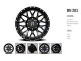 Revenge Off-Road Wheels RV-201 Black and Red Milled 6-Lug Wheel; 20x9; 0mm Offset (04-15 Titan)