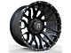 Revenge Off-Road Wheels RV-201 Satin Black with Dots 6-Lug Wheel; 20x9; 0mm Offset (04-15 Titan)